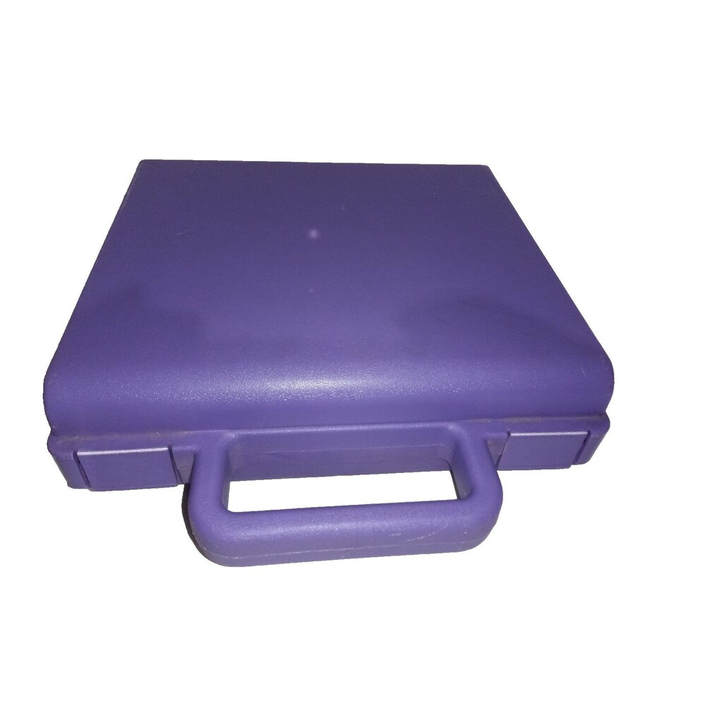 Vintage Clik Case Purple Cassette Tape Storage Case Holds 20 Tapes Made in USA